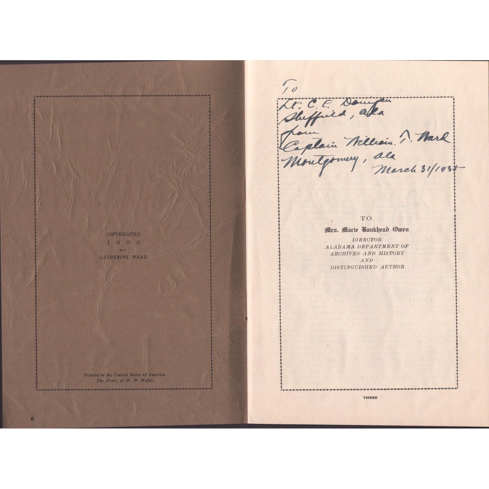 Tuscaloosa and De Soto by Captain William T. Ward 1933 Signed Alabama History - Picture 3 of 4